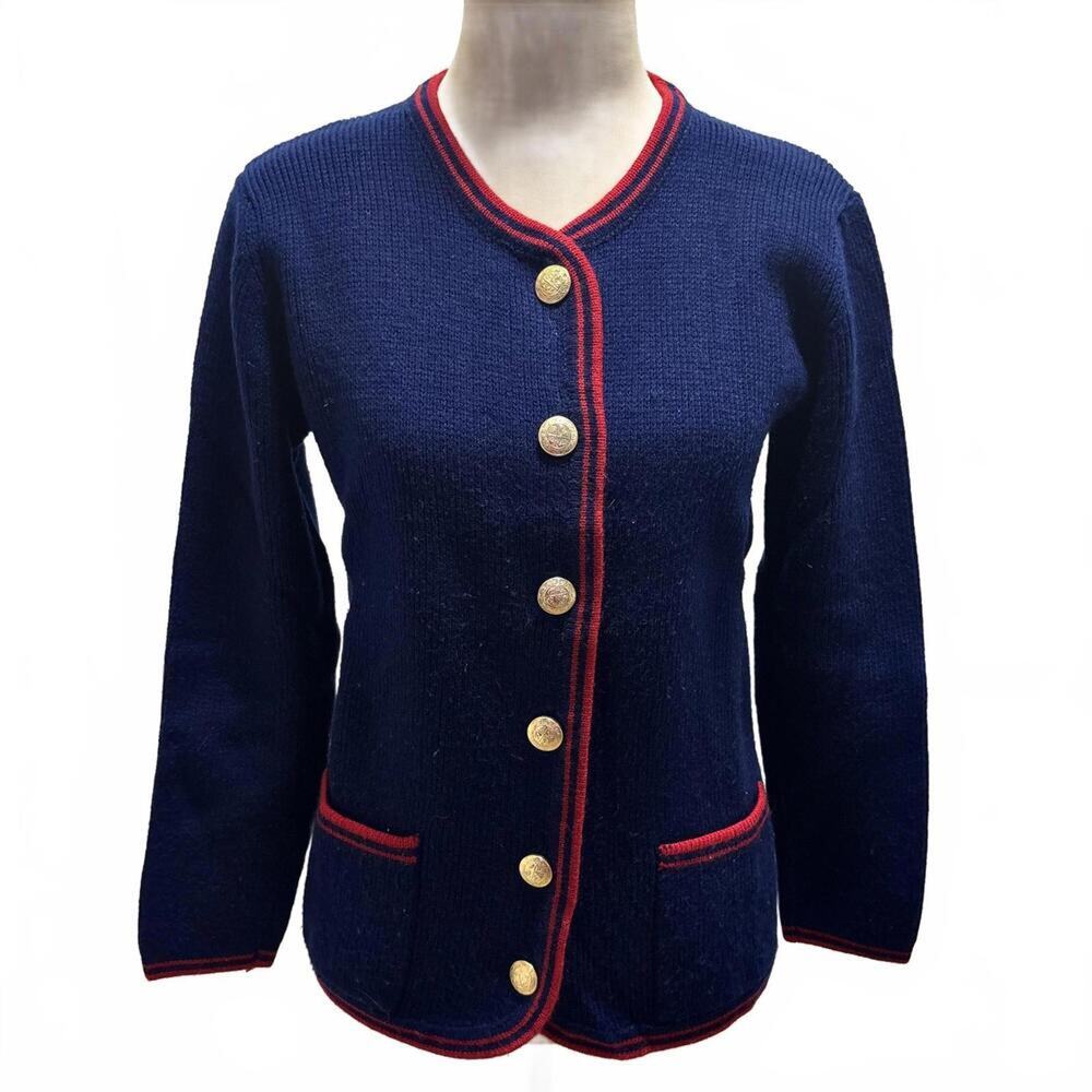 Vintage 50's Dayne Taylor Fully Fashioned Cardigan Sweater Academia Collegiate